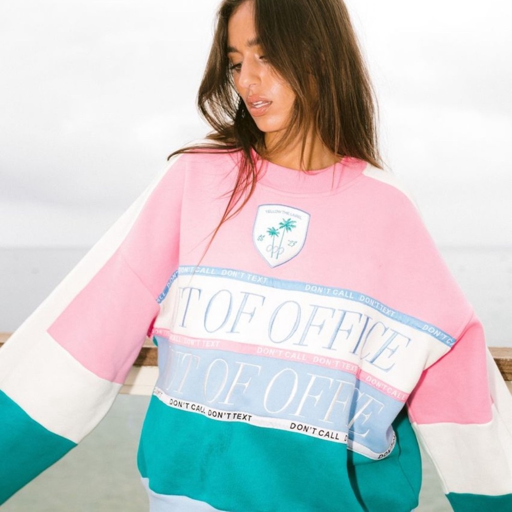 Yellow the Label Out of Office Sweatshirt - Picture 2 of 5